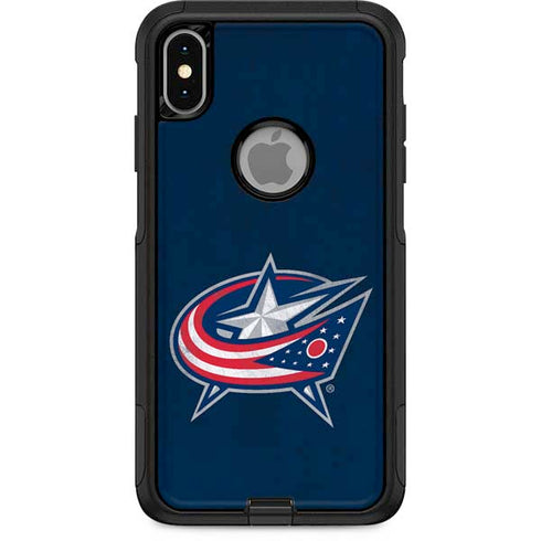 NHL Columbus Blue Jackets Distressed Otterbox Commuter iPhone Skin