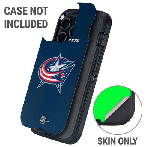 NHL Columbus Blue Jackets Distressed Otterbox Defender iPhone Skin