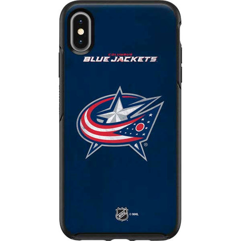 NHL Columbus Blue Jackets Distressed Otterbox Symmetry iPhone Skin