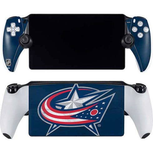 NHL Columbus Blue Jackets Distressed PlayStation Portal Remote Player Skin