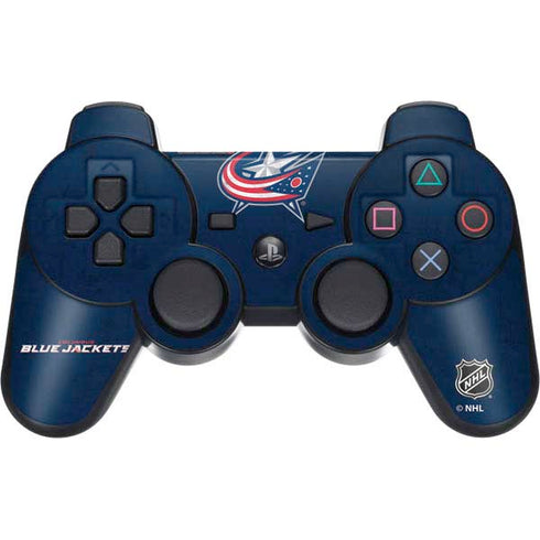 NHL Columbus Blue Jackets Distressed PS3 Dual Shock wireless controller Skin