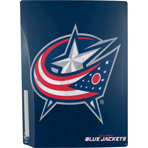 NHL Columbus Blue Jackets Distressed PS5 Bundle Skin