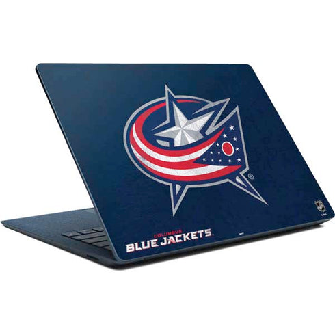 NHL Columbus Blue Jackets Distressed Surface Laptop Skin