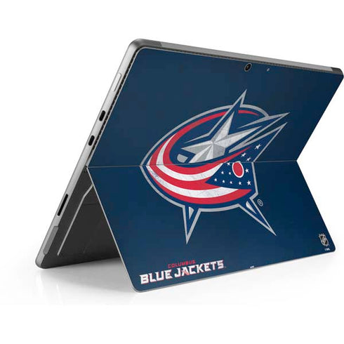 NHL Columbus Blue Jackets Distressed Surface Pro 8 Skin