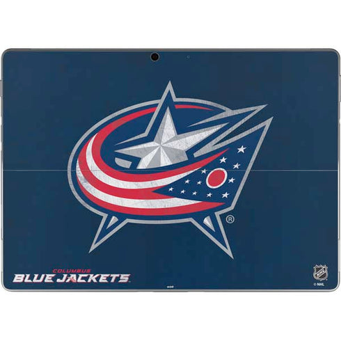 NHL Columbus Blue Jackets Distressed Surface Pro 9 Skin