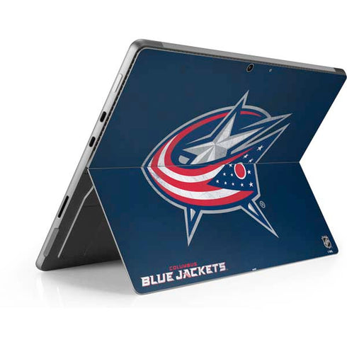 NHL Columbus Blue Jackets Distressed Surface Pro 9 Skin