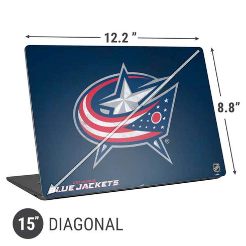 NHL Columbus Blue Jackets Distressed Universal Laptop 15in (12.2 x 8.8in) Skin