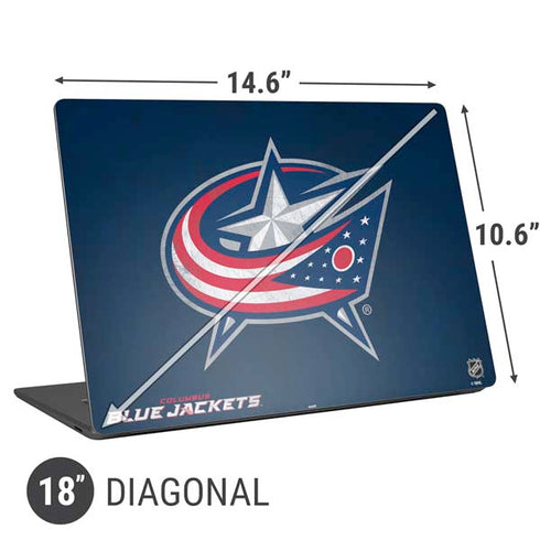 NHL Columbus Blue Jackets Distressed Universal Laptop 18in (14.6 x 10.6in) Skin