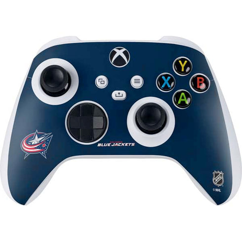 NHL Columbus Blue Jackets Distressed Xbox Series S Controller Skin