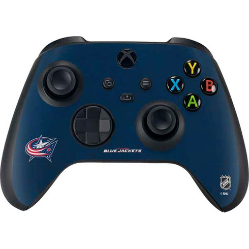 NHL Columbus Blue Jackets Distressed Xbox Series X Bundle Skin