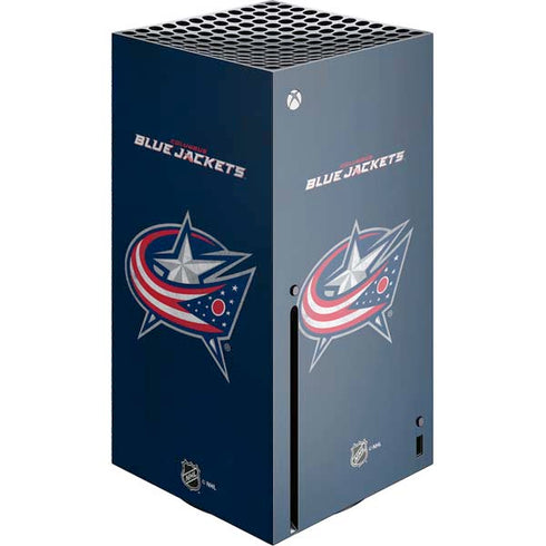 NHL Columbus Blue Jackets Distressed Xbox Series X Console Skin
