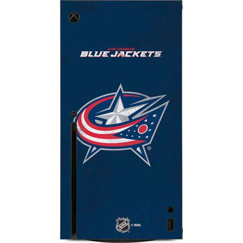 NHL Columbus Blue Jackets Distressed Xbox Series X Console Skin