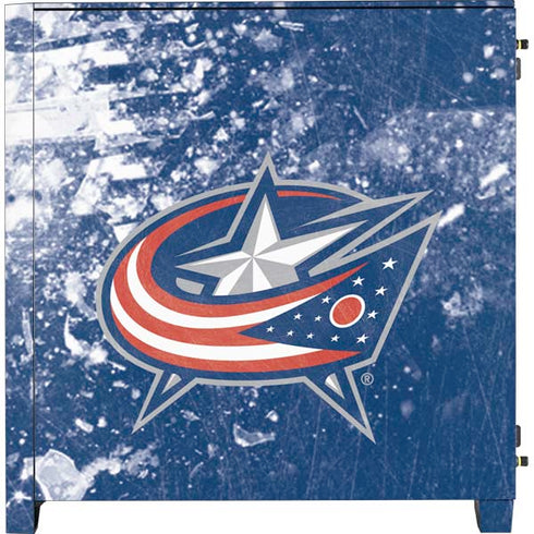 NHL Columbus Blue Jackets Frozen Corsair 4000D Tempered Glass Mid-Tower ATX Case Skin