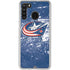 NHL Columbus Blue Jackets Frozen Galaxy A21 Clear Case