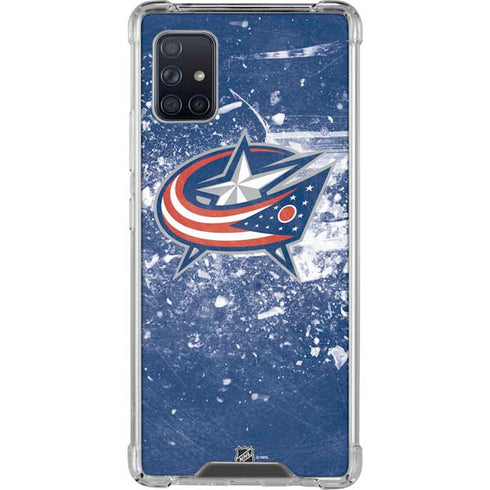 NHL Columbus Blue Jackets Frozen Galaxy A51 5G Clear Case