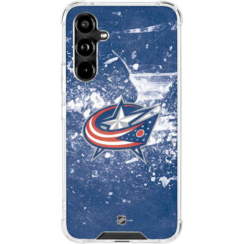 NHL Columbus Blue Jackets Frozen Galaxy A54 5G Clear Case