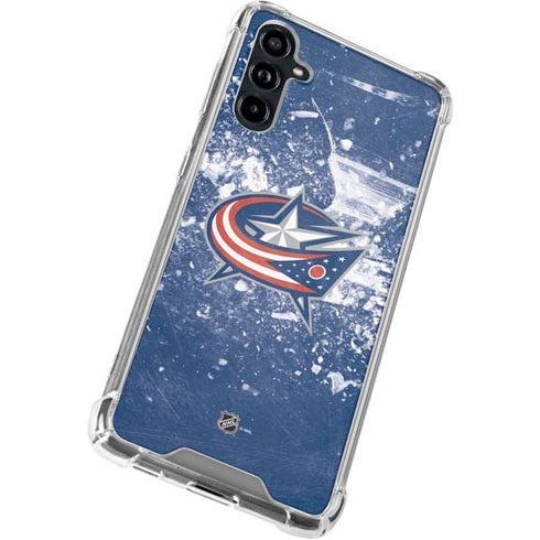 NHL Columbus Blue Jackets Frozen Galaxy A54 5G Clear Case