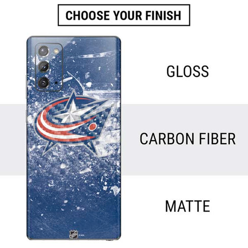 NHL Columbus Blue Jackets Frozen Galaxy Note20 5G Skin