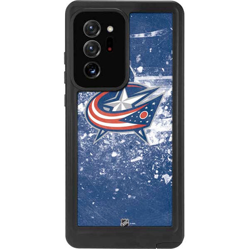 NHL Columbus Blue Jackets Frozen Galaxy Note20 Ultra 5G Waterproof Case