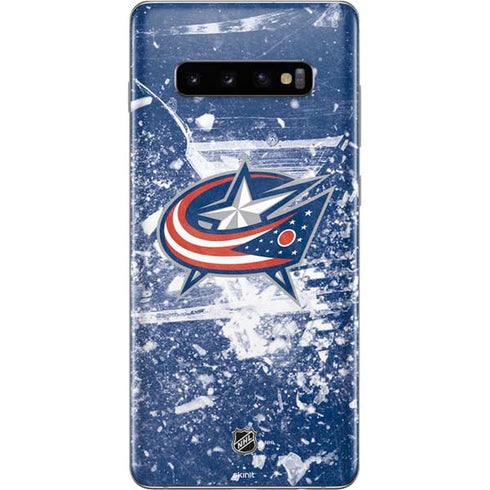 NHL Columbus Blue Jackets Frozen Galaxy S10 Plus Skin