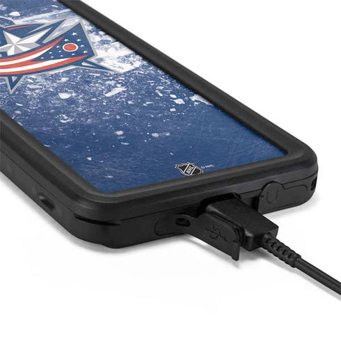 NHL Columbus Blue Jackets Frozen Galaxy S20 Waterproof Case
