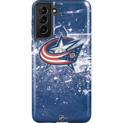 NHL Columbus Blue Jackets Frozen Galaxy S21 Plus 5G Pro Case