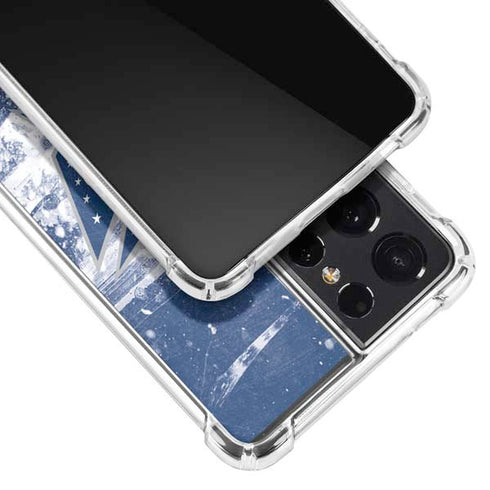NHL Columbus Blue Jackets Frozen Galaxy S21 Ultra 5G Clear Case