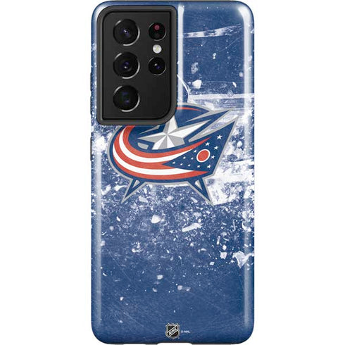 NHL Columbus Blue Jackets Frozen Galaxy S21 Ultra 5G Pro Case
