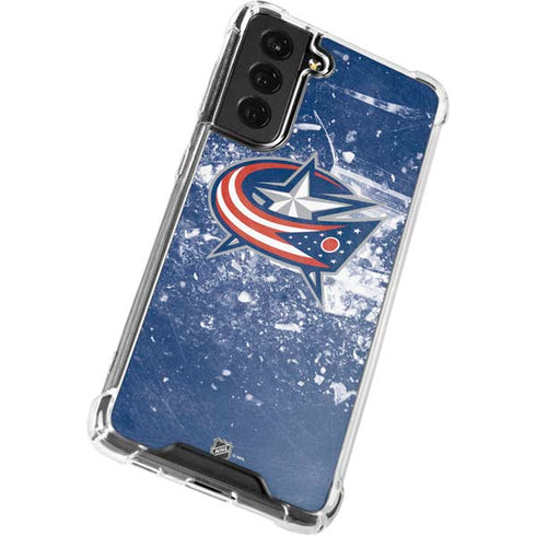 NHL Columbus Blue Jackets Frozen Galaxy S22 Clear Case