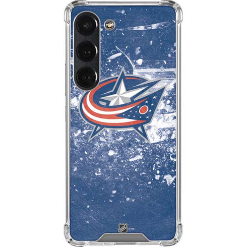 NHL Columbus Blue Jackets Frozen Galaxy S23 Clear Case