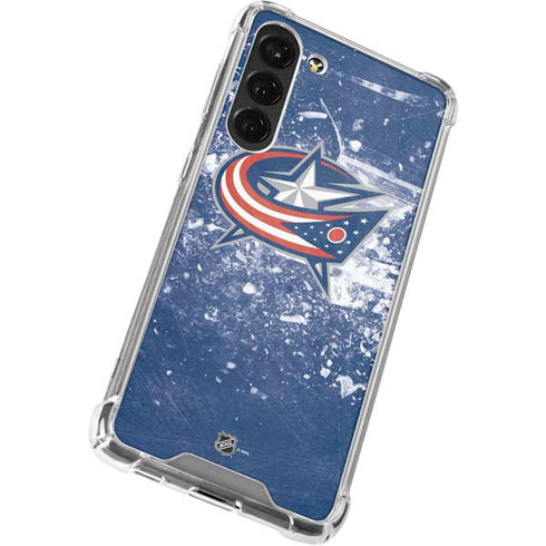 NHL Columbus Blue Jackets Frozen Galaxy S23 Plus Clear Case