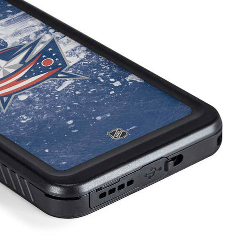 NHL Columbus Blue Jackets Frozen Galaxy S23 Waterproof Case
