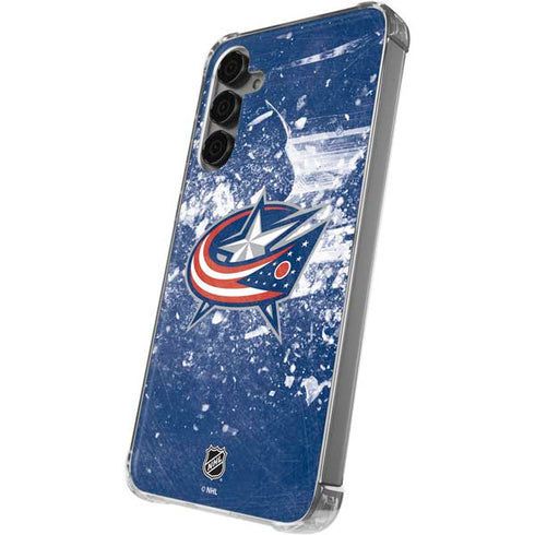 NHL Columbus Blue Jackets Frozen Galaxy S24 Plus Clear Case