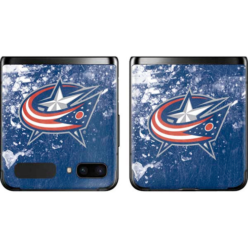 NHL Columbus Blue Jackets Frozen Galaxy Z Flip Skin
