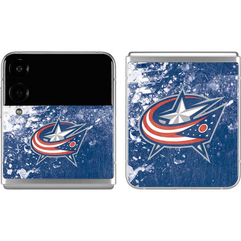 NHL Columbus Blue Jackets Frozen Galaxy Z Flip4 5G Skin