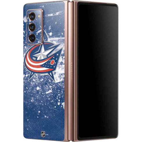 NHL Columbus Blue Jackets Frozen Galaxy Z Fold2 5G Skin