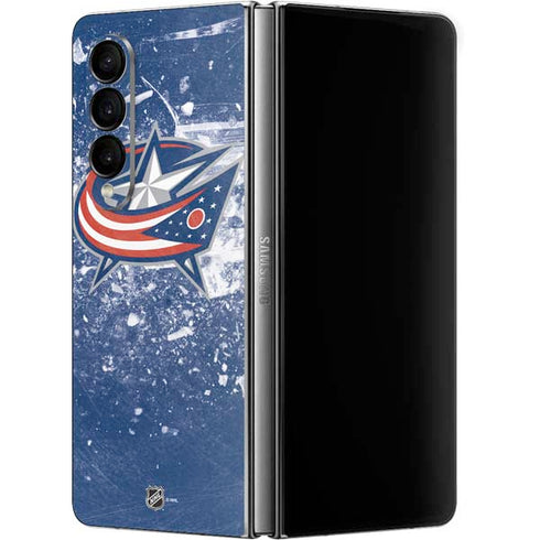 NHL Columbus Blue Jackets Frozen Galaxy Z Fold4 5G Skin