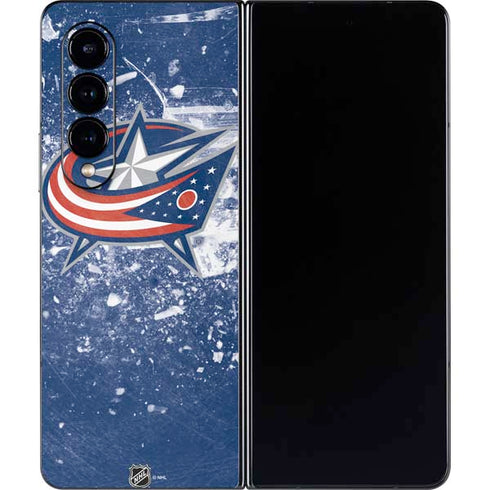 NHL Columbus Blue Jackets Frozen Galaxy Z Fold4 5G Skin