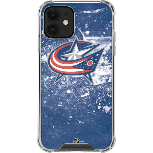 NHL Columbus Blue Jackets Frozen iPhone 12 Clear Case
