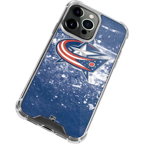 NHL Columbus Blue Jackets Frozen iPhone 13 Pro Clear Case