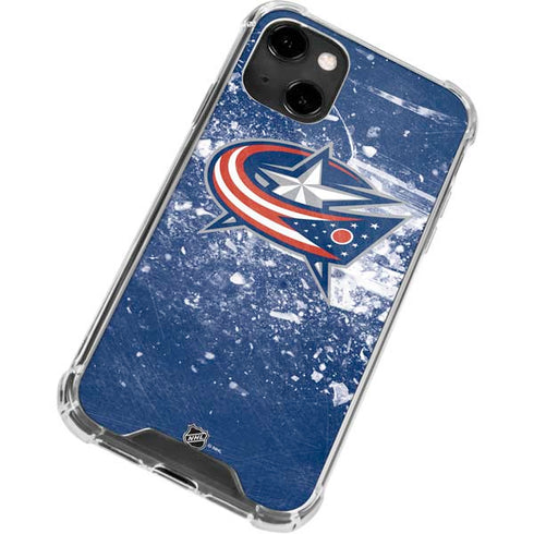 NHL Columbus Blue Jackets Frozen iPhone 14 Clear Case
