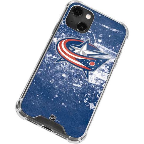 NHL Columbus Blue Jackets Frozen iPhone 14 Plus Clear Case