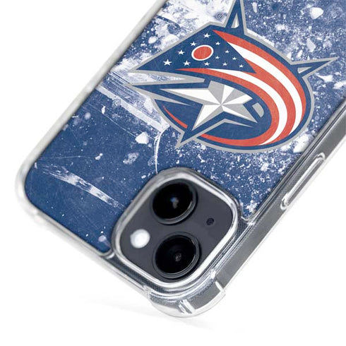 NHL Columbus Blue Jackets Frozen iPhone 15 Plus MagSafe Case