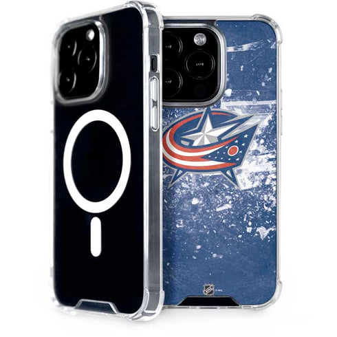 NHL Columbus Blue Jackets Frozen iPhone 14 Pro MagSafe Case