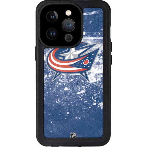 NHL Columbus Blue Jackets Frozen iPhone 14 Pro Waterproof Case