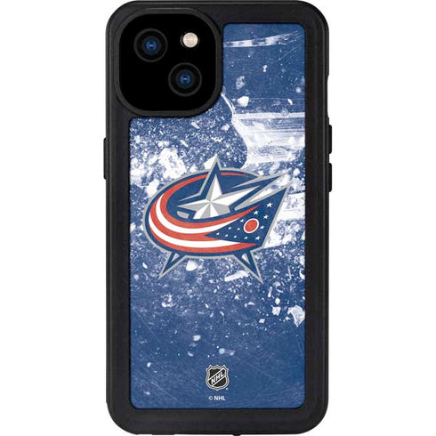 NHL Columbus Blue Jackets Frozen iPhone 15 Plus Waterproof Case