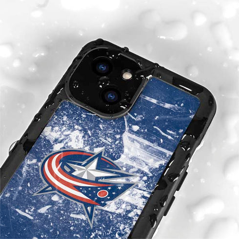 NHL Columbus Blue Jackets Frozen iPhone 15 Plus Waterproof Case