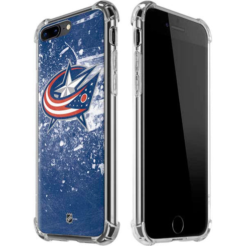 NHL Columbus Blue Jackets Frozen iPhone 7/8 Plus Clear Case