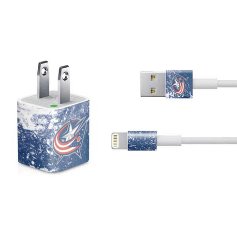 NHL Columbus Blue Jackets Frozen iPhone Charger (5W USB) Skin