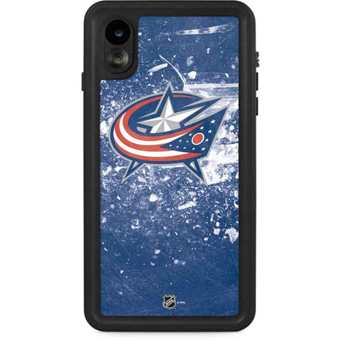 NHL Columbus Blue Jackets Frozen iPhone XR Waterproof Case
